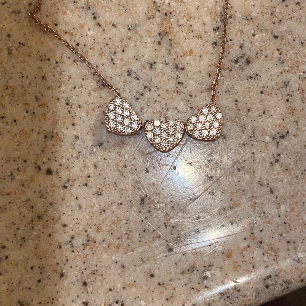 rose gold heart necklace